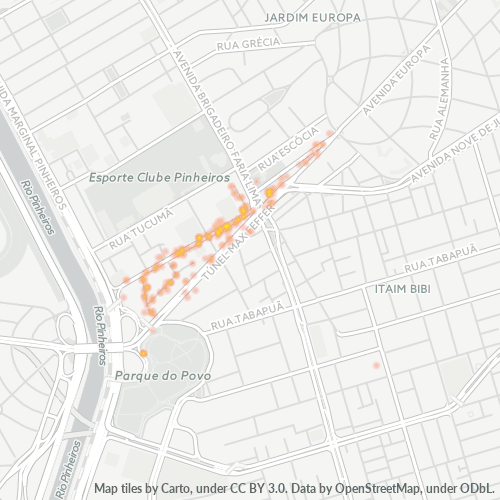 01454-000 Mapa de calor de densidad empresarial