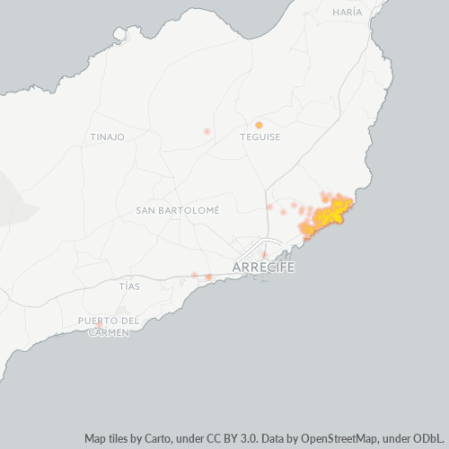 Mapa de calor para código postal 35508