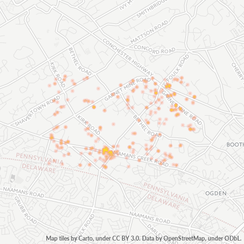 19060 Business Density Heatmap