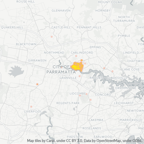 2116 Business Density Heatmap