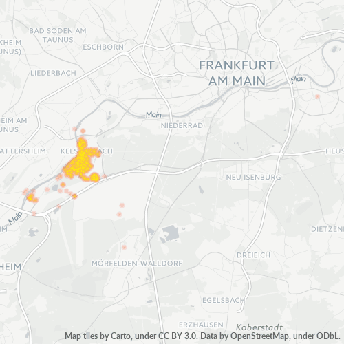 Heatmap für plz 65451