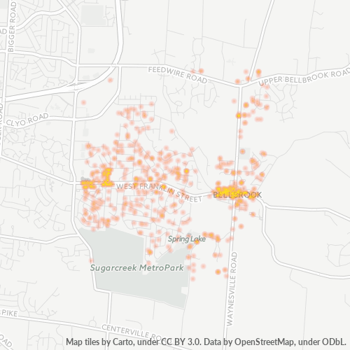 45305 Business Density Heatmap