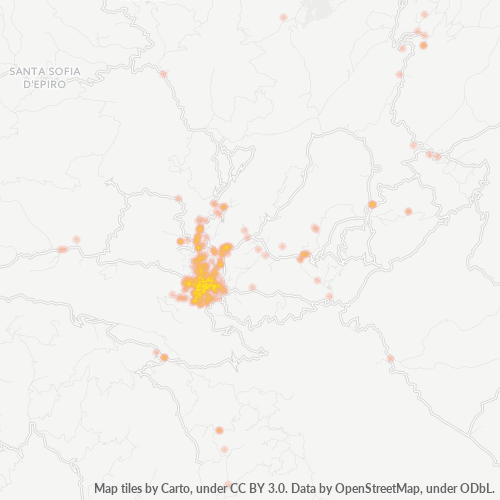 Mappa di calore per cap 87041