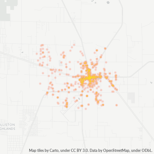 32696 Business Density Heatmap
