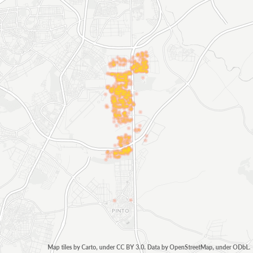 28906 Mapa de calor de densidad empresarial