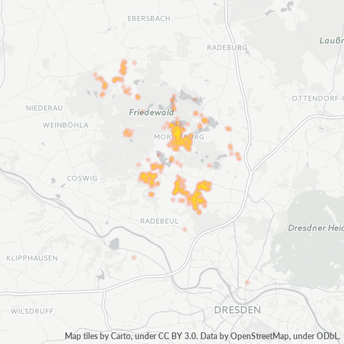 Heatmap für plz 01468
