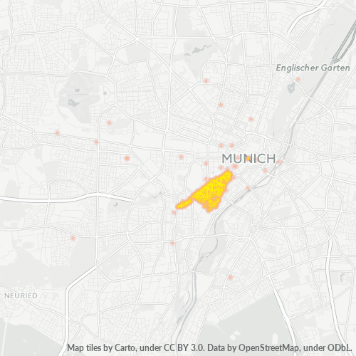 Heatmap für plz 80337