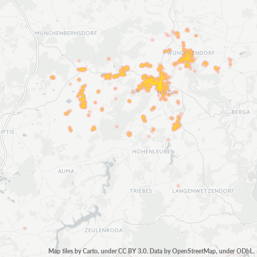 Heatmap für plz 07570