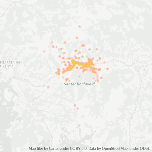 Heatmap für postleitzahl 6364