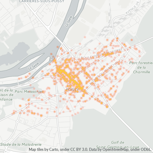 78300 Thermocarte de densité d'activité