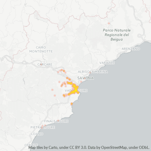 Mappa di calore per cap 17047