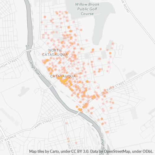 18032 Business Density Heatmap