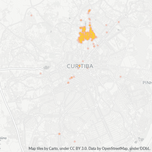 82200-000 Mapa de calor de densidad empresarial