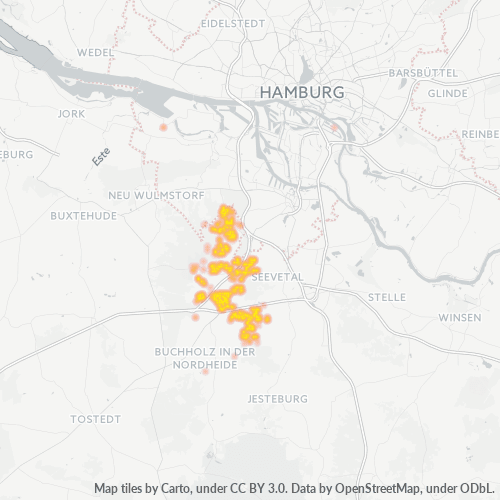 Heatmap für plz 21224
