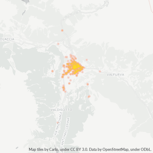 23032 Mappa di concentrazione per la densità di aziende