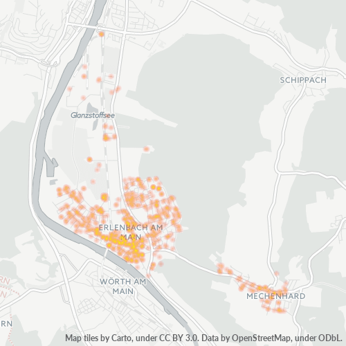 Heatmap für plz 63906