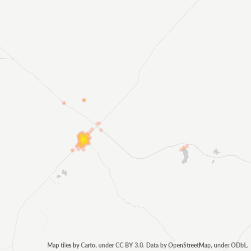 7620 Mapa de calor de densidad empresarial