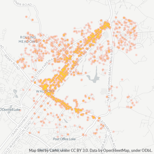 20601 Business Density Heatmap