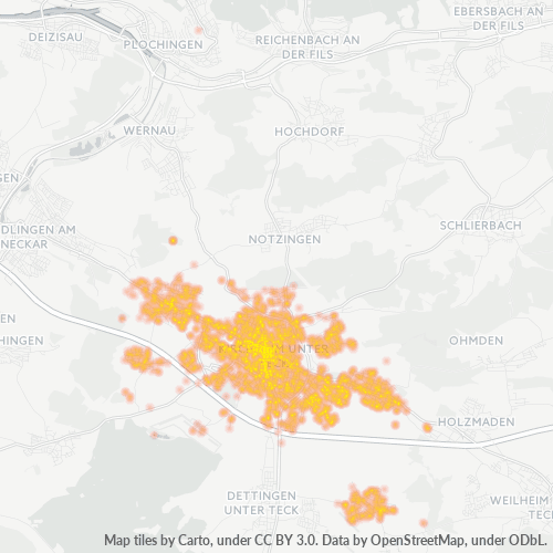 Heatmap für plz 73230