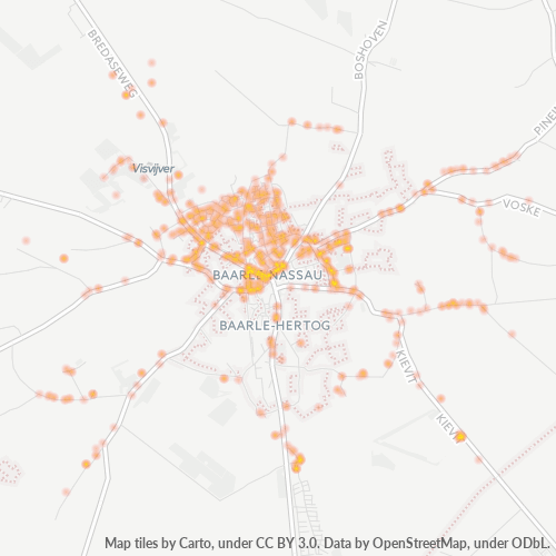 Heatmap voor postcode 5111
