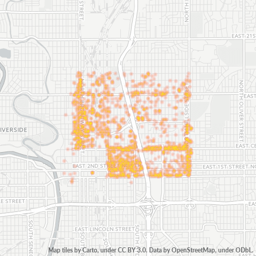 67214 Business Density Heatmap