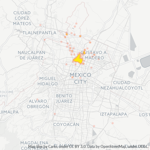 07870 Mapa de calor de densidad empresarial