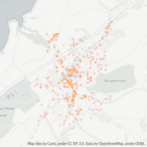 Heatmap für postleitzahl 3186