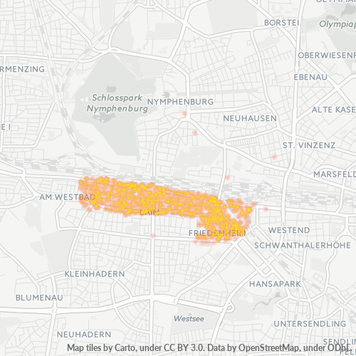 Heatmap für plz 80687