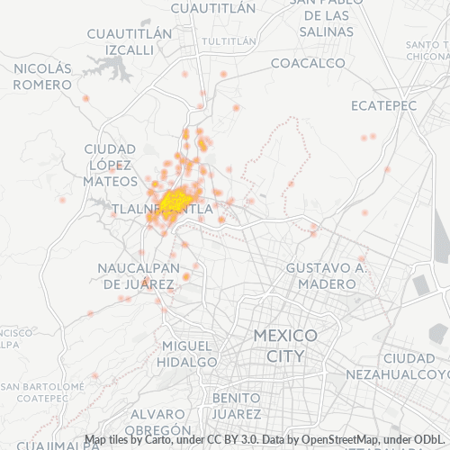 54060 Mapa de calor de densidad empresarial