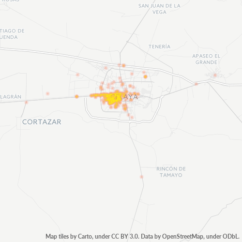 38060 Mapa de calor de densidad empresarial