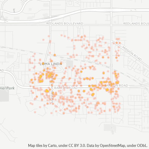 92354 Business Density Heatmap