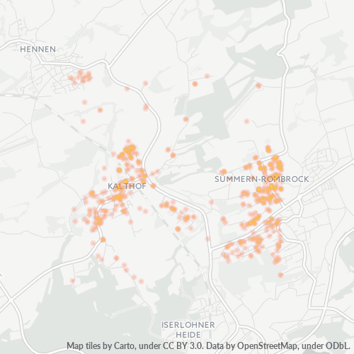 Heatmap für plz 58640