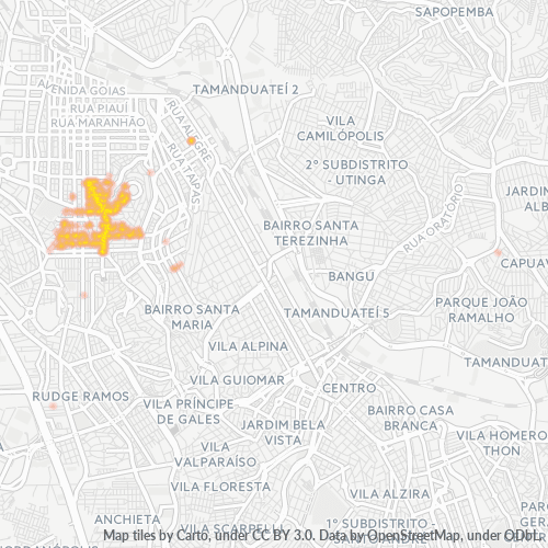 09571-000 Mapa de calor de densidad empresarial