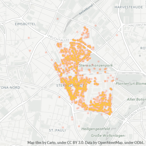 Heatmap für plz 20357