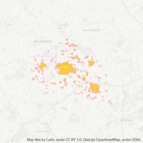 48301 Standortdichte-Heatmap
