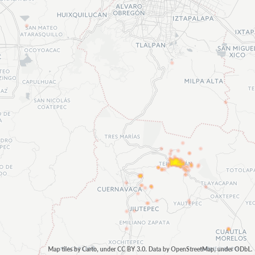 62520 Mapa de calor de densidad empresarial