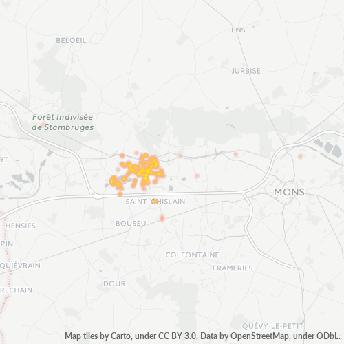 Heatmap voor postcode 7333
