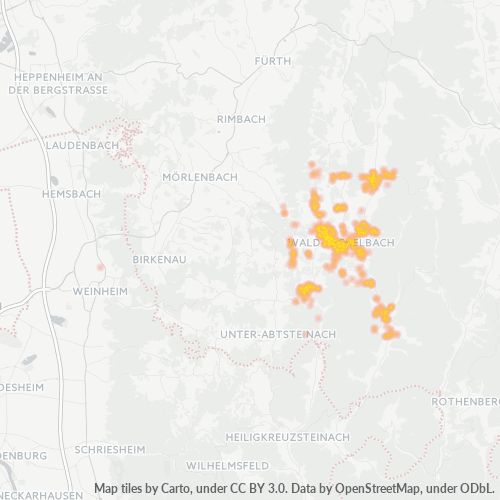 Heatmap für plz 69483