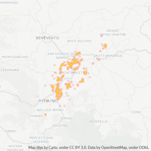 Mappa di calore per cap 83030