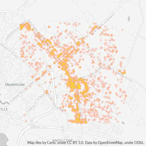 28546 Business Density Heatmap