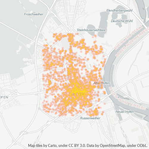 Heatmap für plz 67346