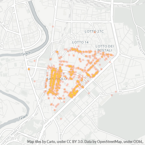 Mappa di calore per cap 00145