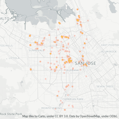 95056 Business Density Heatmap