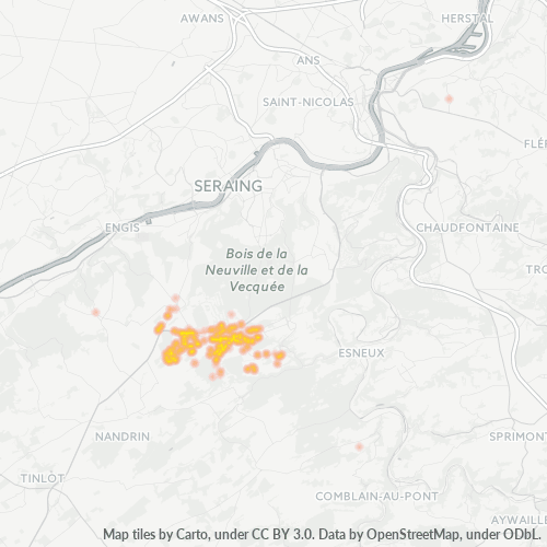 Heatmap voor postcode 4120