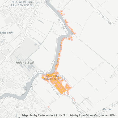 Heatmap voor postcode 2935
