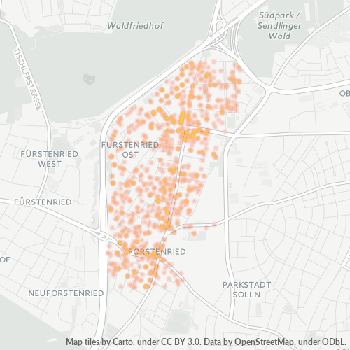 Heatmap für plz 81476