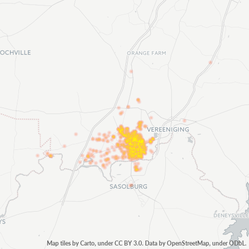 1911 Hittekaart vir Besigheidsdigtheid