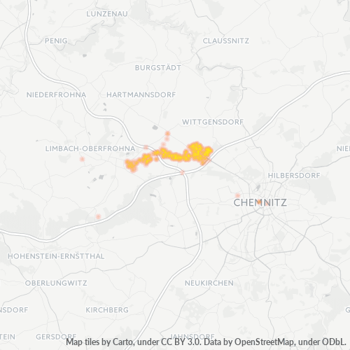 Heatmap für plz 09247