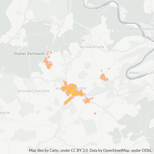 Heatmap für plz 74858