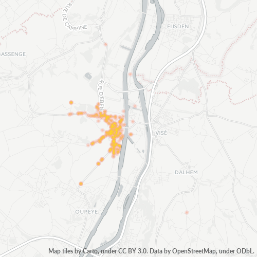 Heatmap voor postcode 4684
